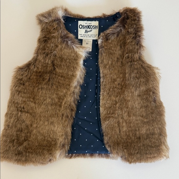 OshKosh B'gosh Other - OshKosh B'gosh Brown Faux Fur Vest
